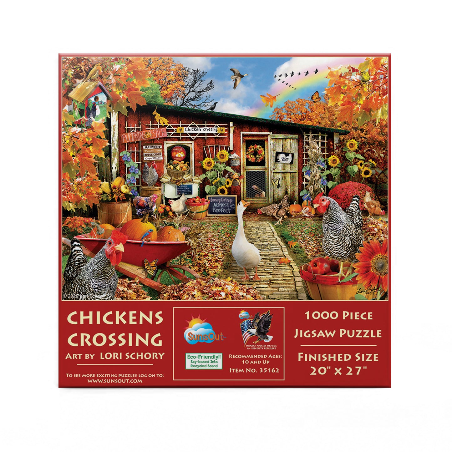 Chickens Crossing 1000 pc  Jigsaw Puzzle 35162