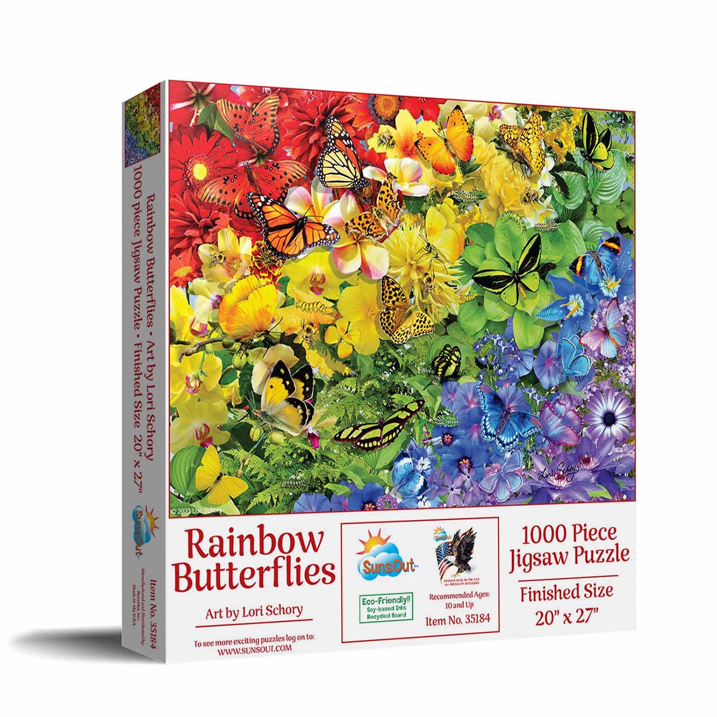 Rainbow Butterflies 1000 pc  Jigsaw Puzzle 35184