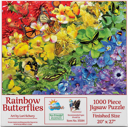 Rainbow Butterflies 1000 pc  Jigsaw Puzzle 35184