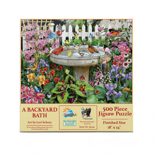 A Backyard Bath 500 pc  Jigsaw Puzzle 35224