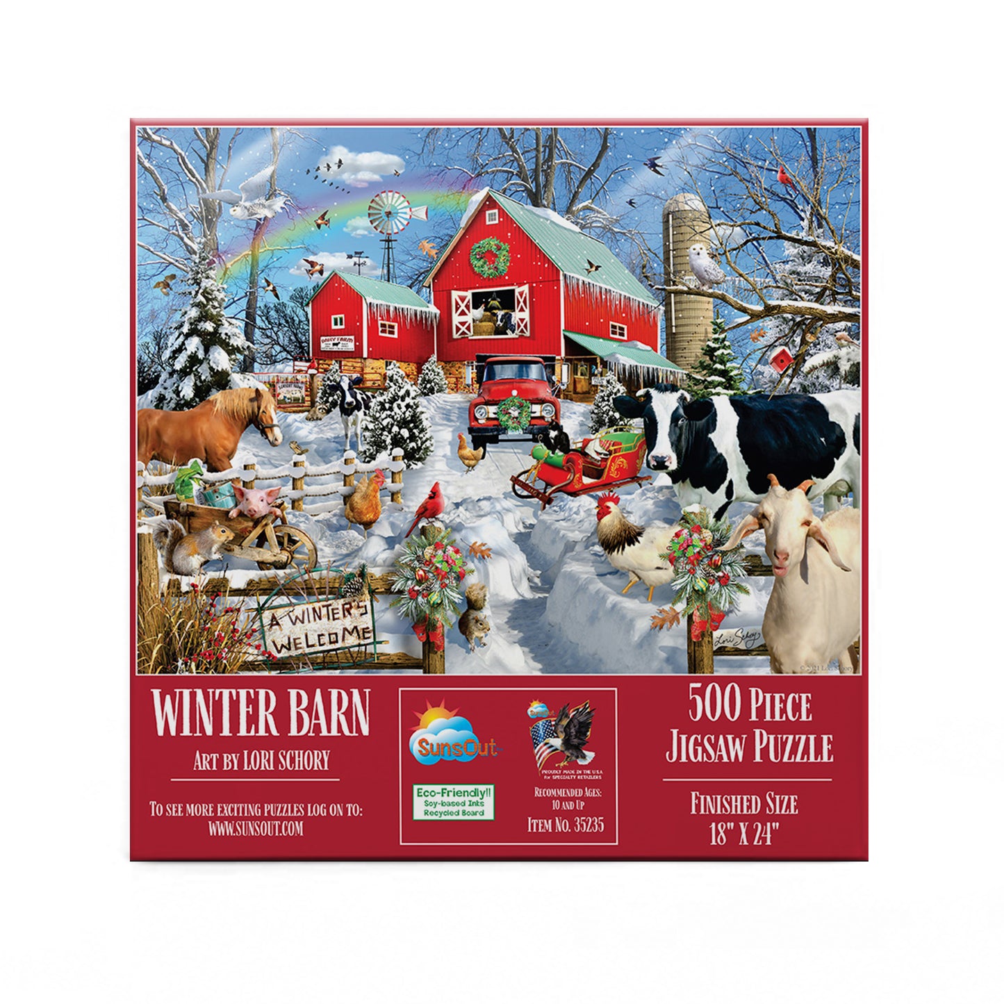 Winter Barn 500 pc  Jigsaw Puzzle 35235