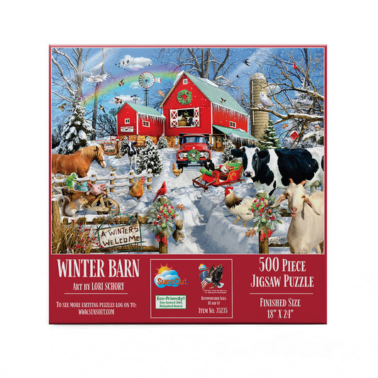 Winter Barn 500 pc  Jigsaw Puzzle 35235