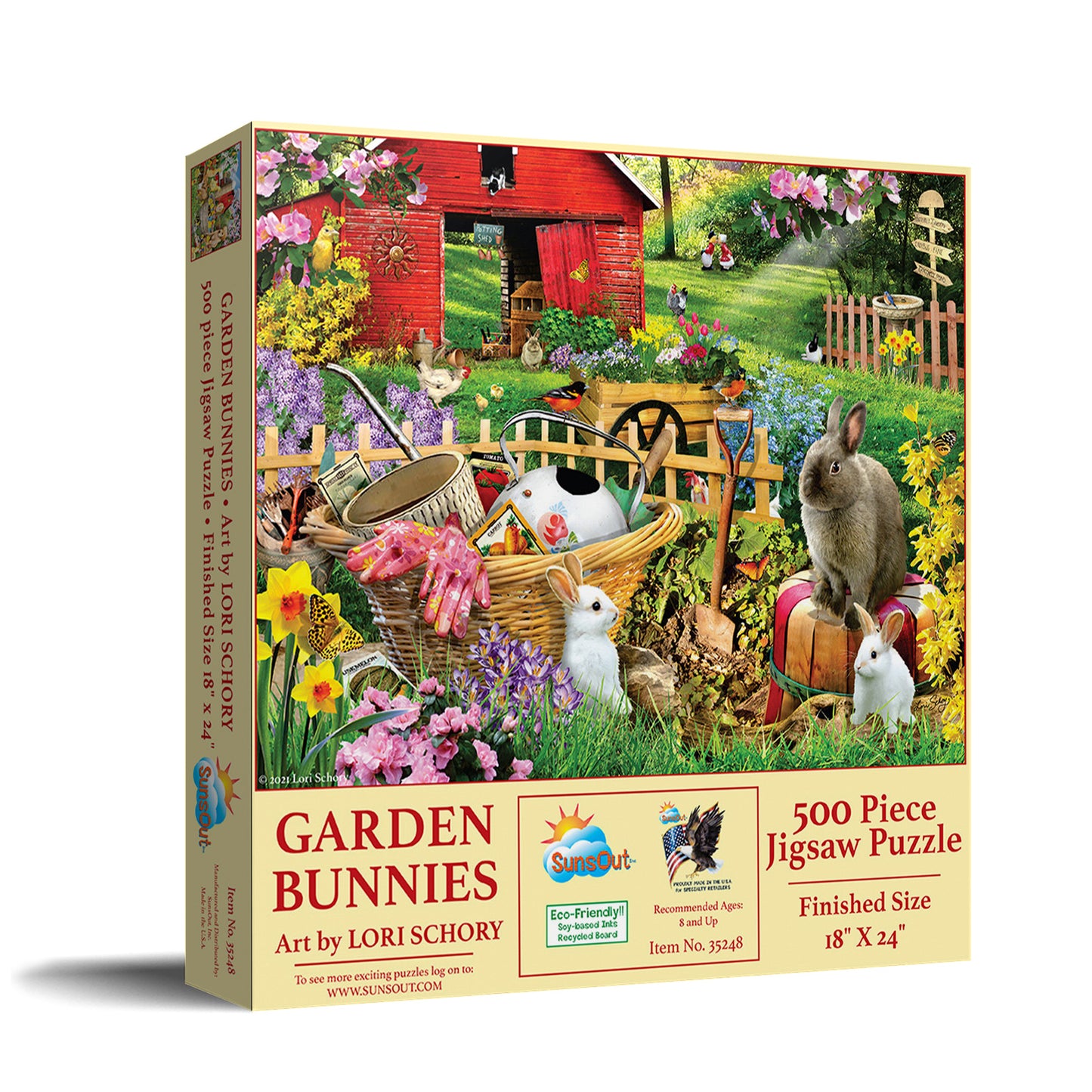 Garden Bunnies 500 pc  Jigsaw Puzzle 35248