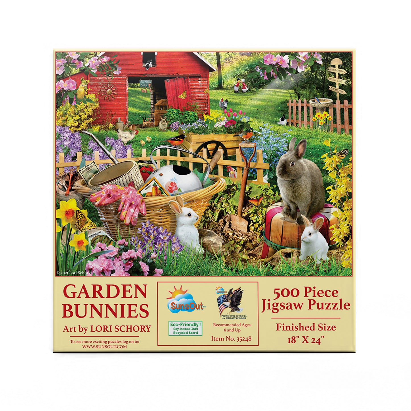 Garden Bunnies 500 pc  Jigsaw Puzzle 35248