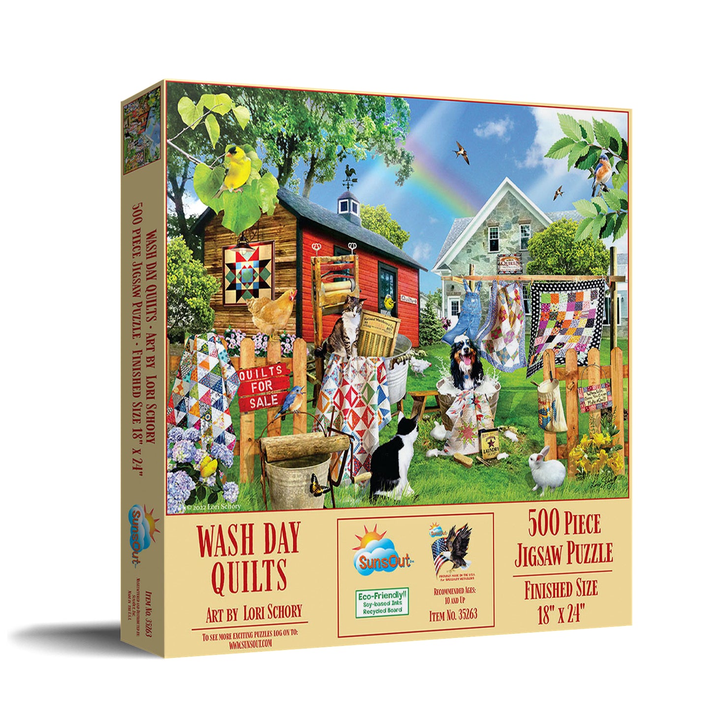 Wash Day Quilts 500 pc  Jigsaw Puzzle 35263