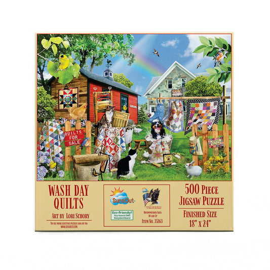 Wash Day Quilts 500 pc  Jigsaw Puzzle 35263