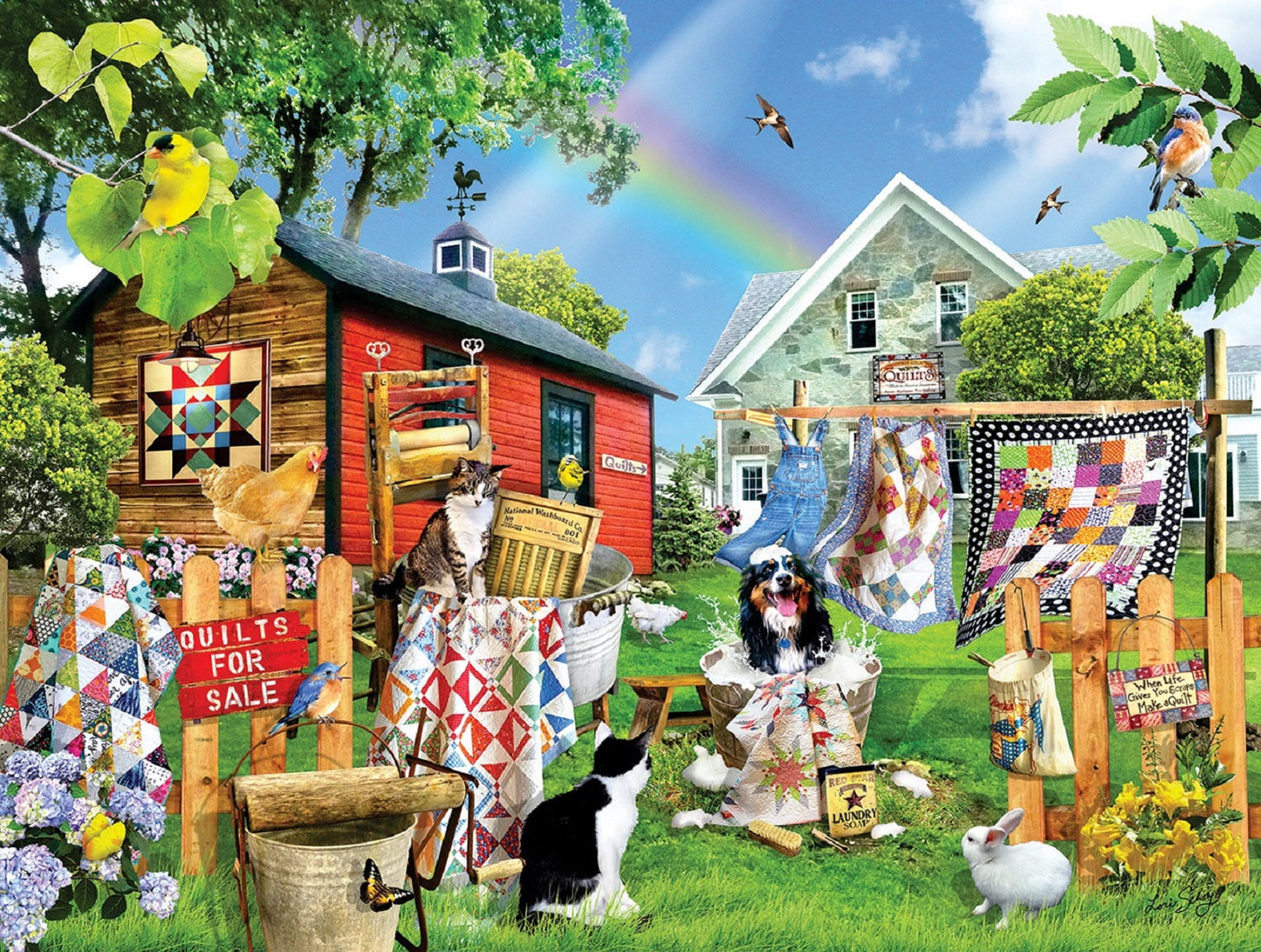 Wash Day Quilts 500 pc  Jigsaw Puzzle 35263