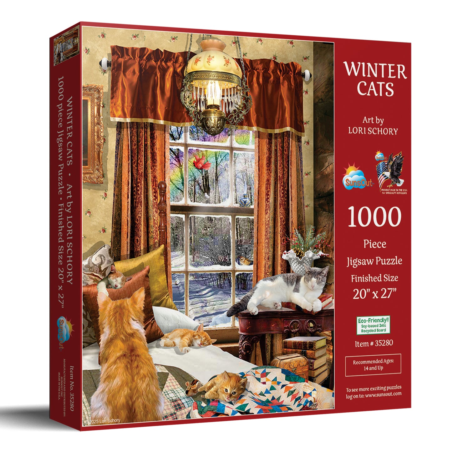 Winter Cats 1000 pc  Jigsaw Puzzle 35280