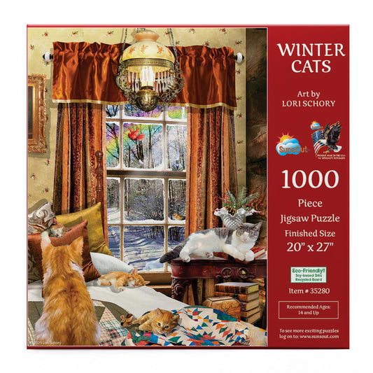 Winter Cats 1000 pc  Jigsaw Puzzle 35280