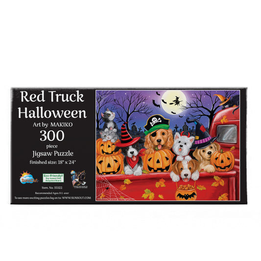 Red Truck Halloween 300 pc  Jigsaw Puzzle 35322