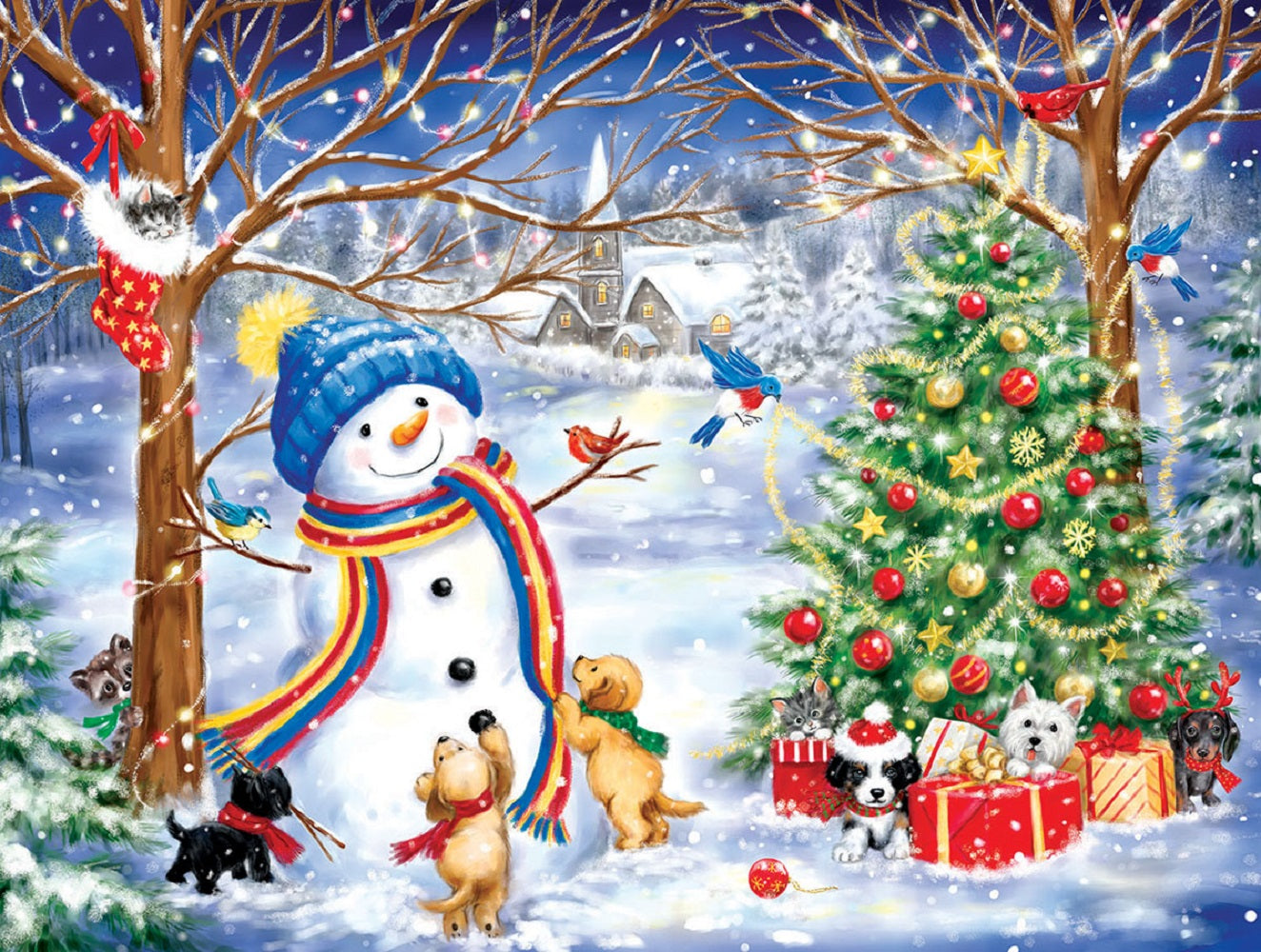 Christmas in the Wood 300 pc  Jigsaw Puzzle 35335
