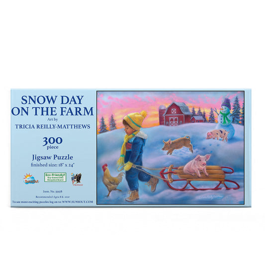 Snow Day on the Farm 300 pc  Jigsaw Puzzle 35978
