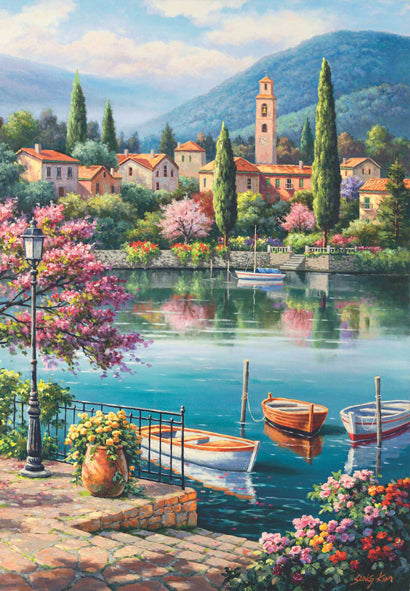 Village Lake Afternoon 500 pc  Jigsaw Puzzle 3597