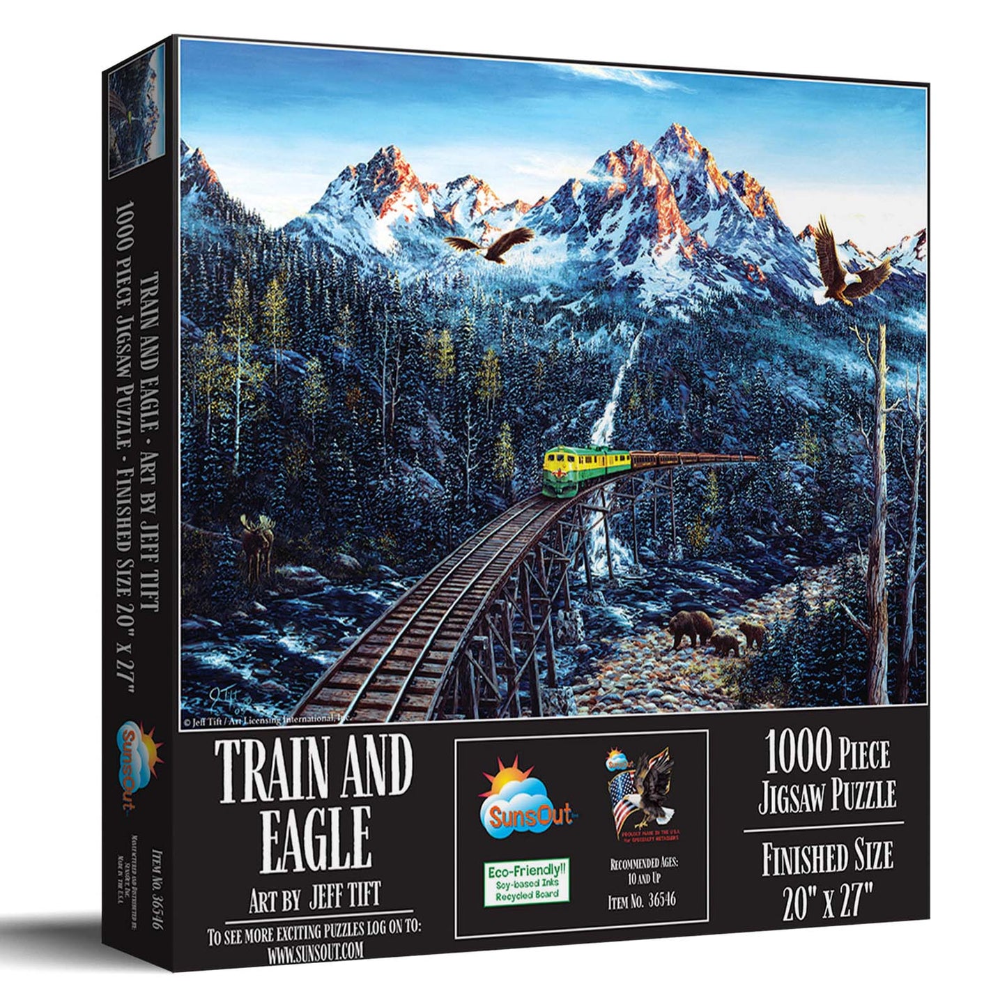 Train and Eagle 1000 pc  Jigsaw Puzzle 36546