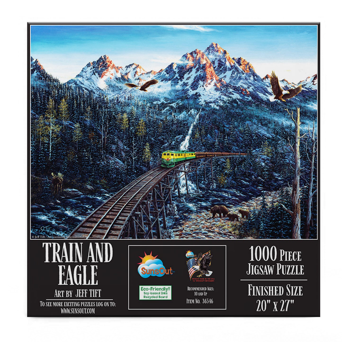Train and Eagle 1000 pc  Jigsaw Puzzle 36546