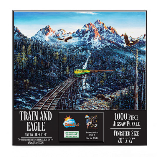 Train and Eagle 1000 pc  Jigsaw Puzzle 36546