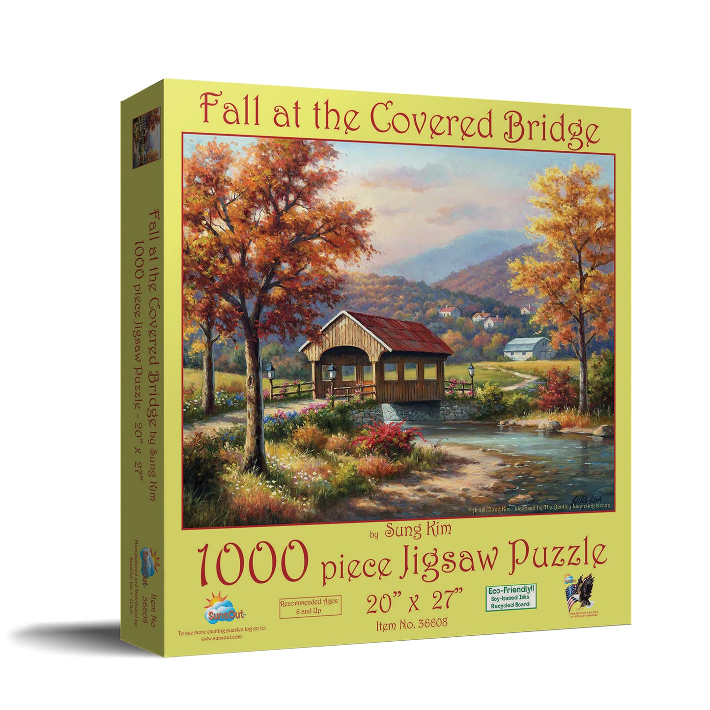 Fall at the Covered Bridge 1000 pc  Jigsaw Puzzle 36608