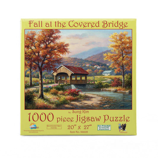 Fall at the Covered Bridge 1000 pc  Jigsaw Puzzle 36608