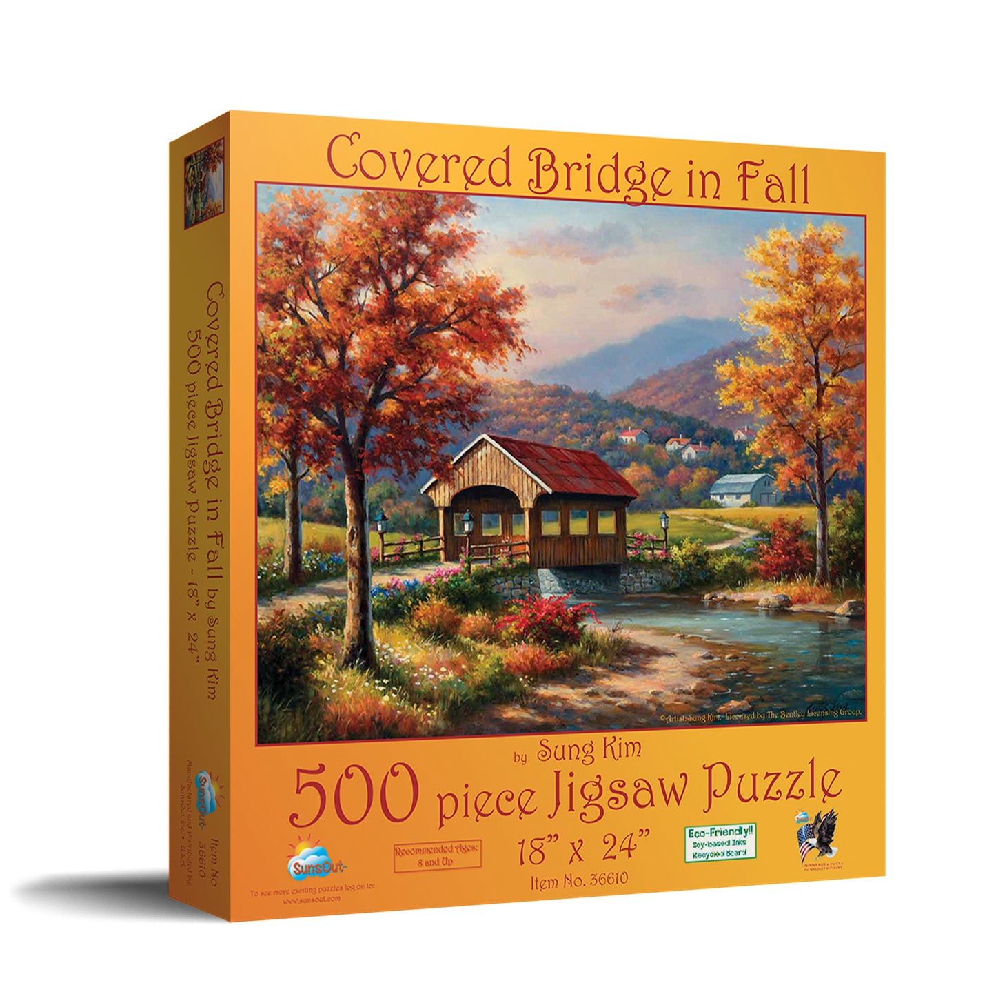 Covered Bridge in Fall 500 pc  Jigsaw Puzzle 36610