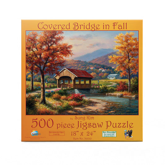 Covered Bridge in Fall 500 pc  Jigsaw Puzzle 36610