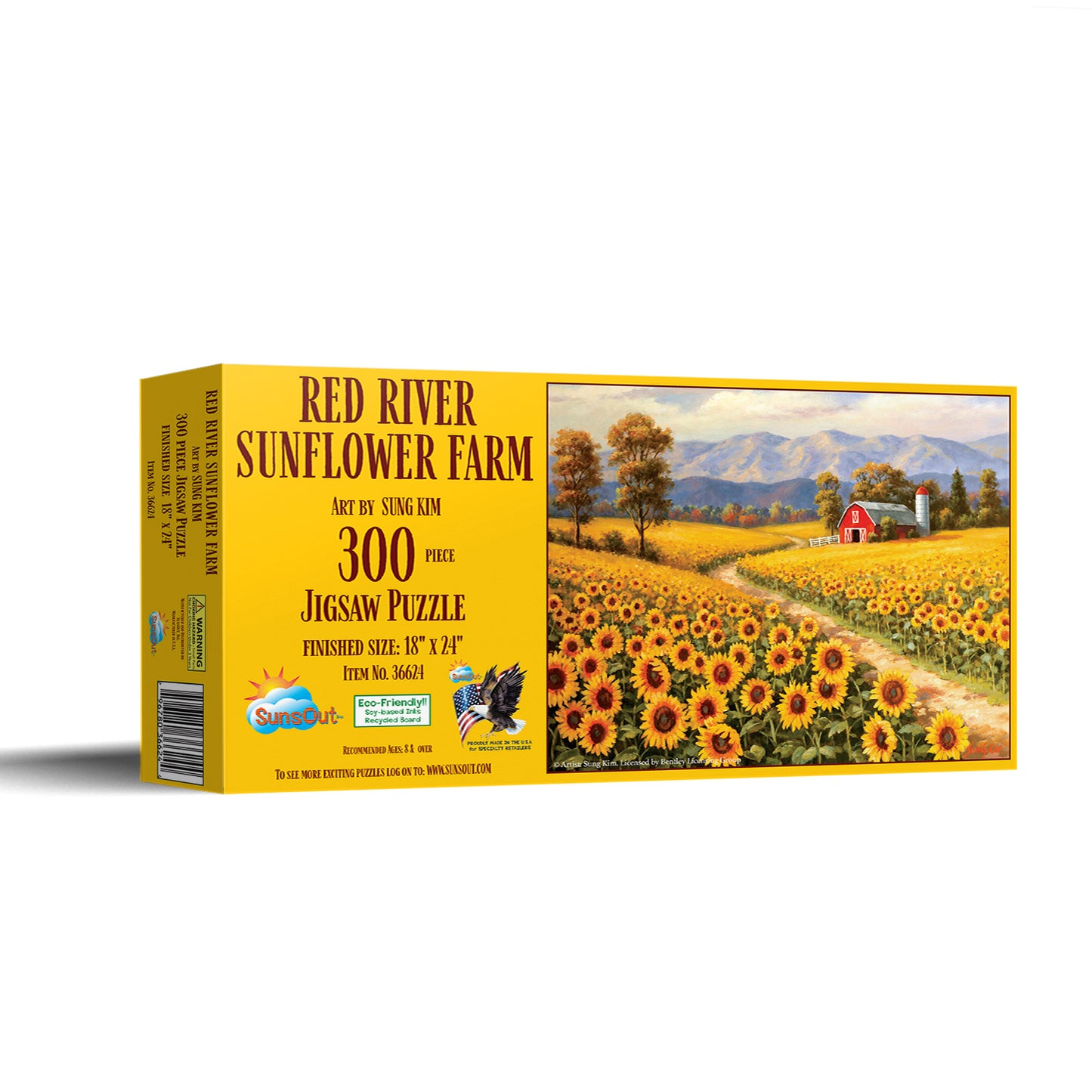 Red River Sunflower Farm 300 pc  Jigsaw Puzzle 36624