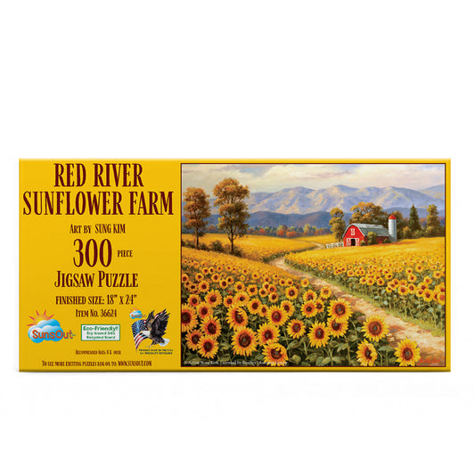 Red River Sunflower Farm 300 pc  Jigsaw Puzzle 36624
