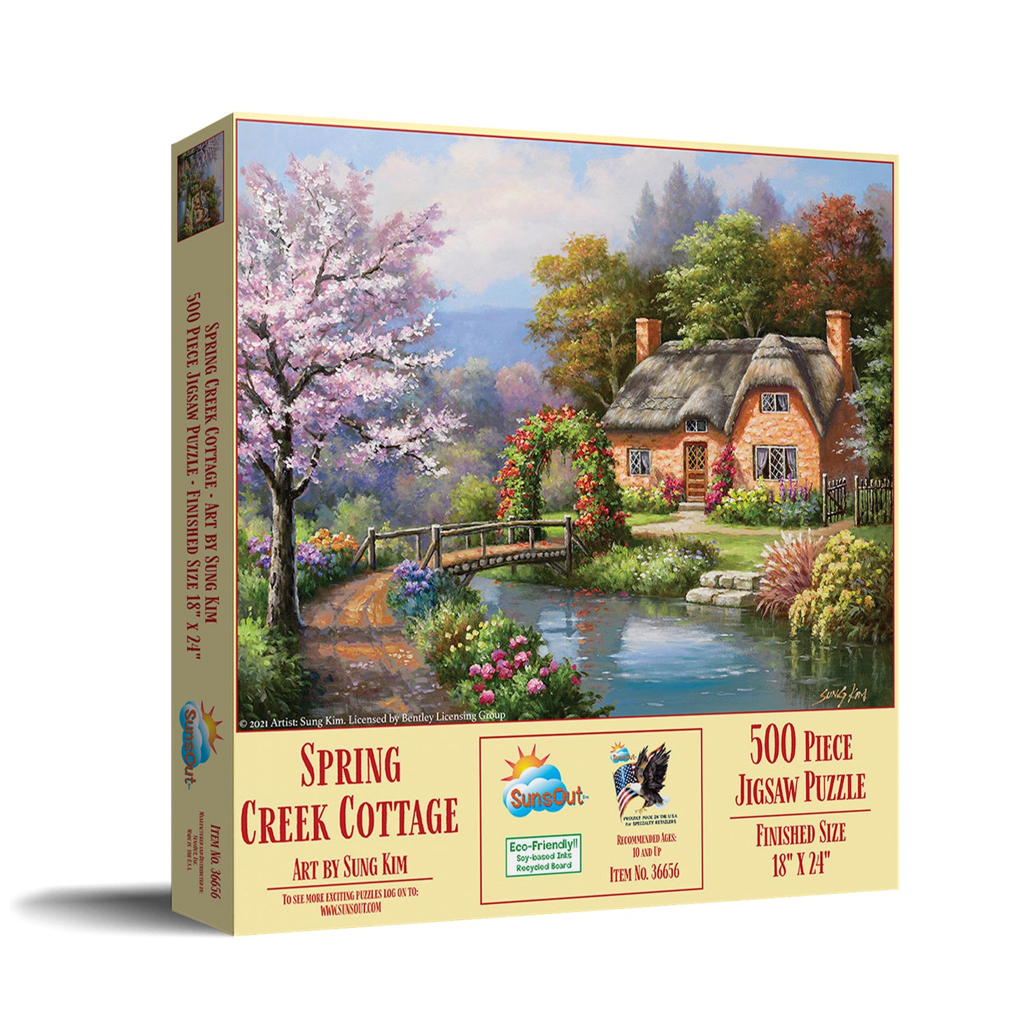 Spring Creek Cottage 500 pc  Jigsaw Puzzle 36656
