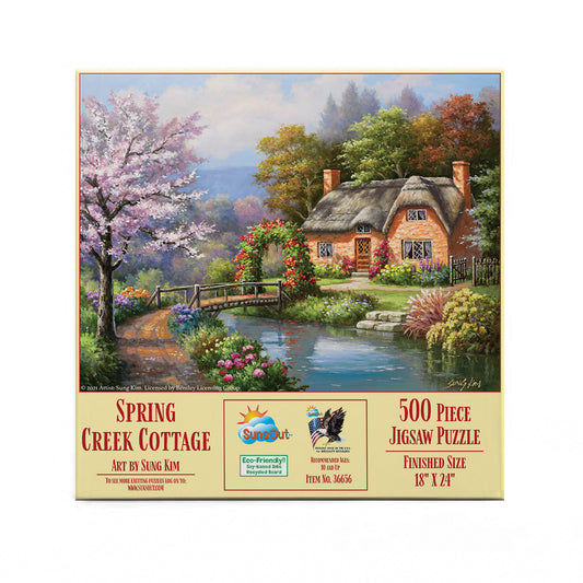 Spring Creek Cottage 500 pc  Jigsaw Puzzle 36656