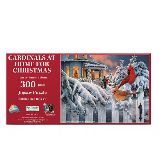Cardinals at home for Christmas 300 pc  Jigsaw Puzzle 36781