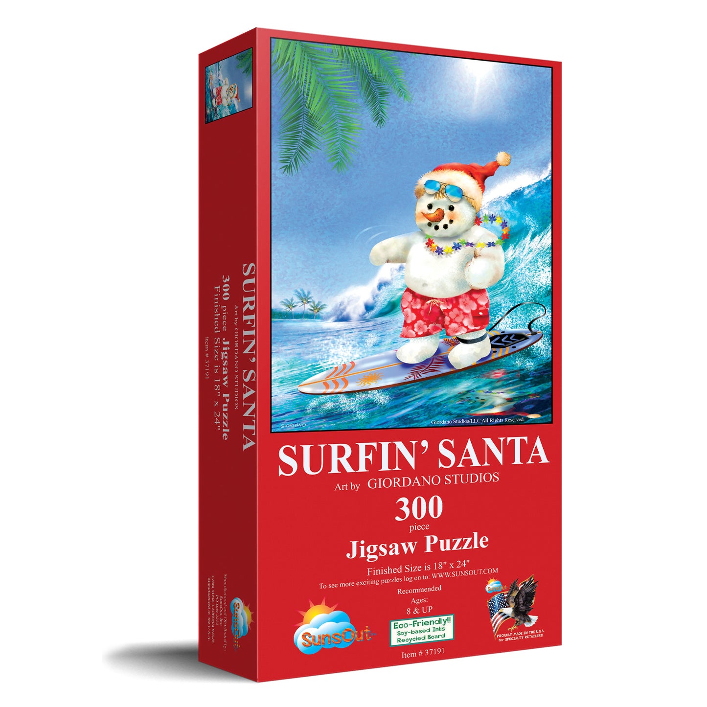 Surfin' Santa 300 pc  Jigsaw Puzzle 37191