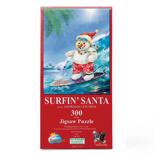 Surfin' Santa 300 pc  Jigsaw Puzzle 37191