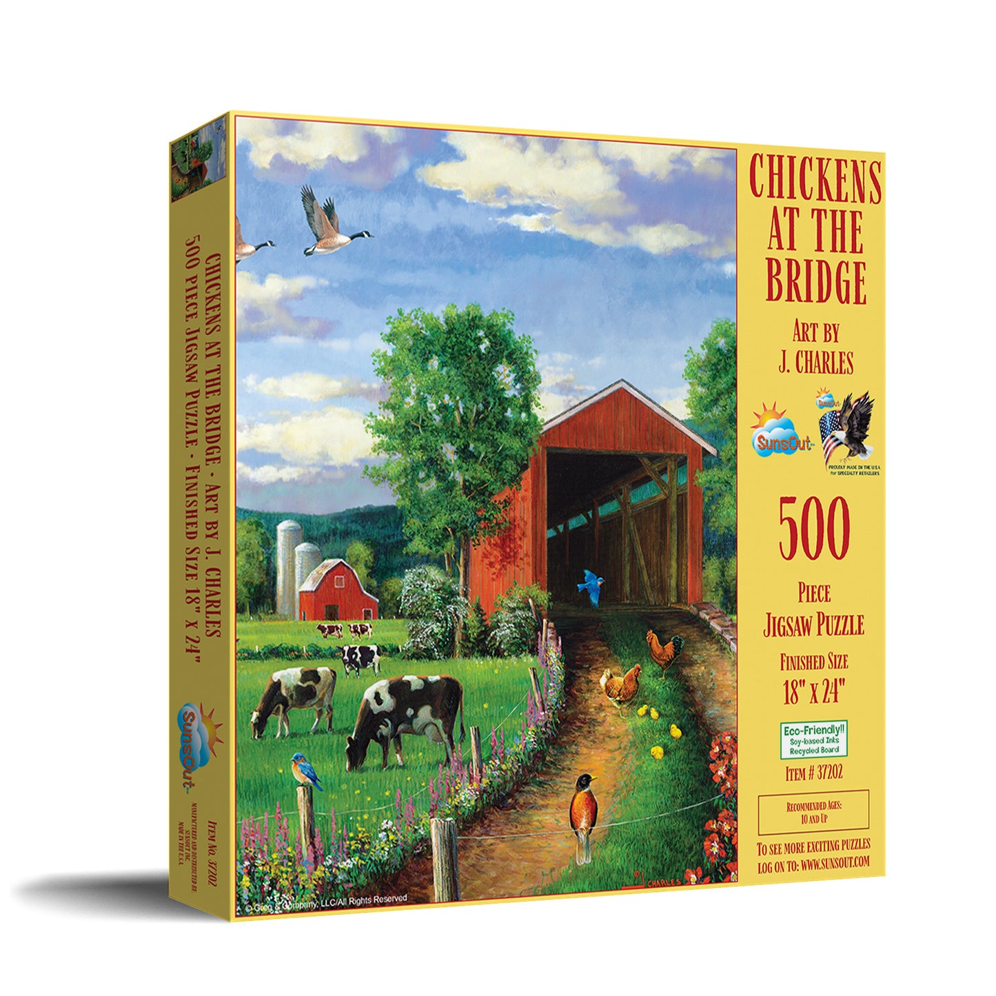 Chickens At the Bridge 500 pc  Jigsaw Puzzle 37202