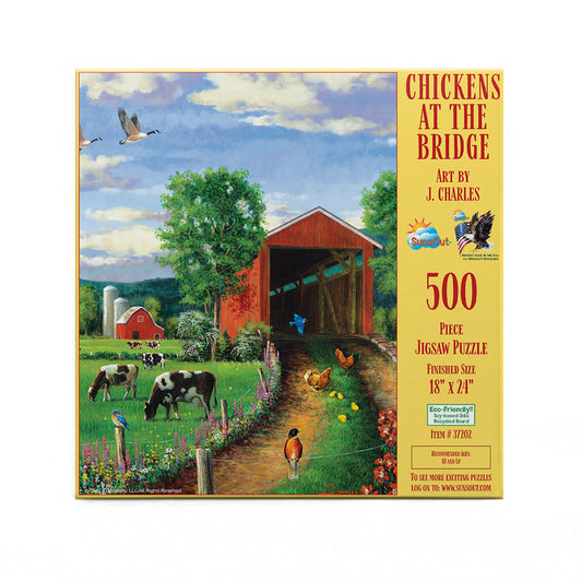 Chickens At the Bridge 500 pc  Jigsaw Puzzle 37202