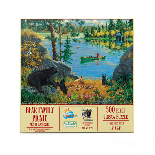 Bear Family Picnic 500 pc  Jigsaw Puzzle 37241