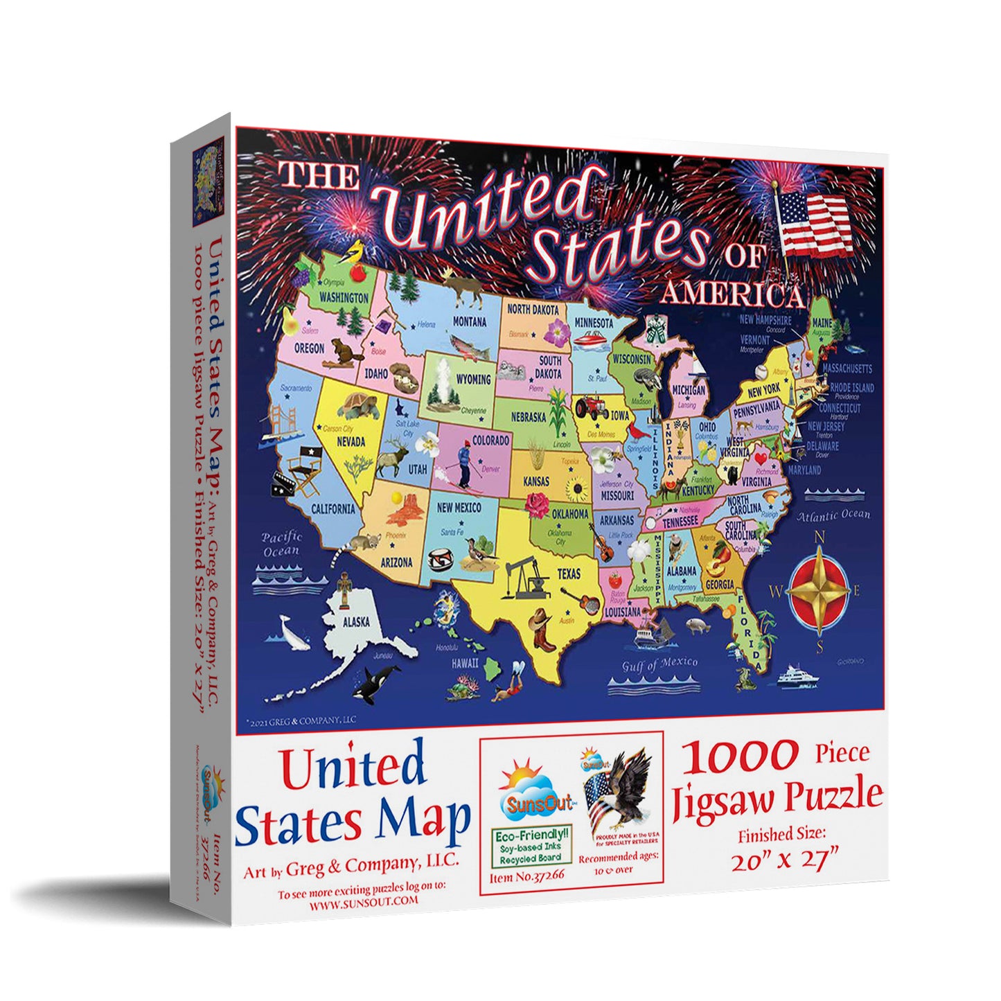 United States Map 1000 pc  Jigsaw Puzzle 37266