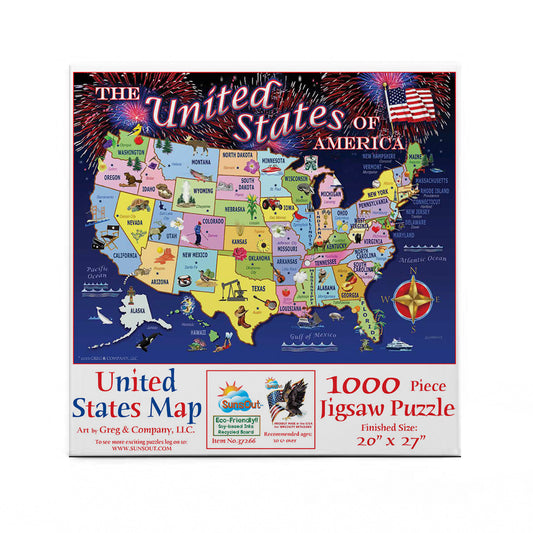 United States Map 1000 pc  Jigsaw Puzzle 37266