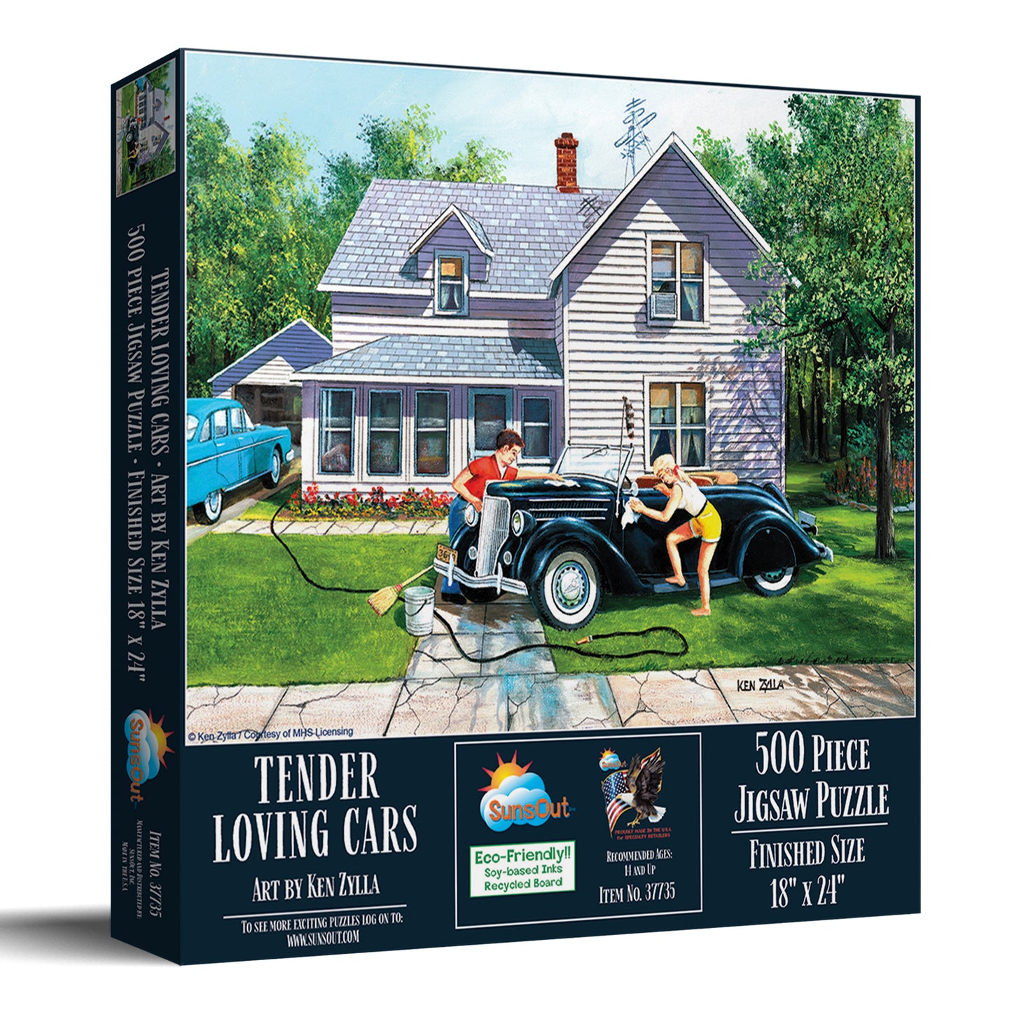Tender Loving Cars 500 pc  Jigsaw Puzzle 37735