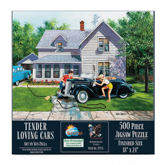 Tender Loving Cars 500 pc  Jigsaw Puzzle 37735