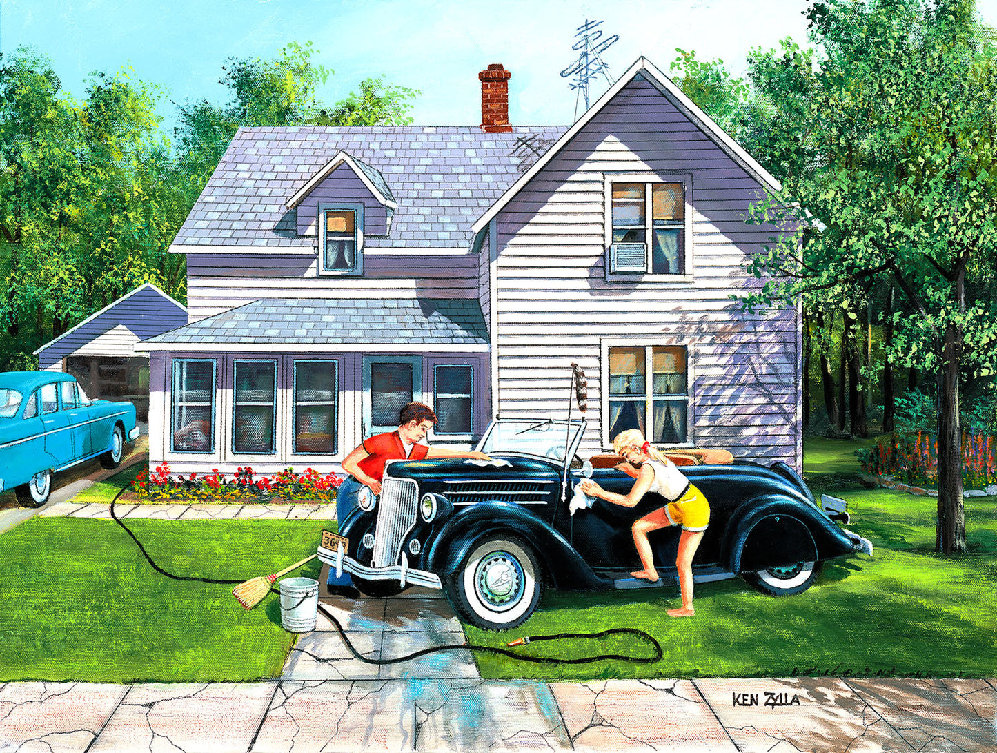 Tender Loving Cars 500 pc  Jigsaw Puzzle 37735