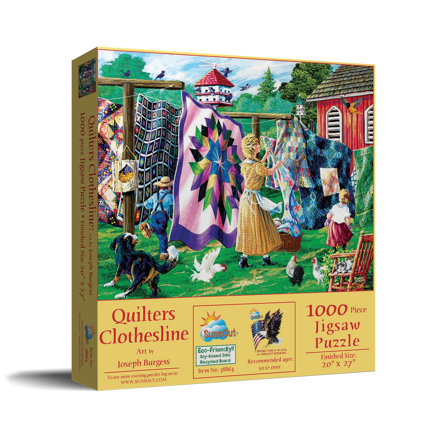 Quilter's Clothesline 1000 pc  Jigsaw Puzzle 38864