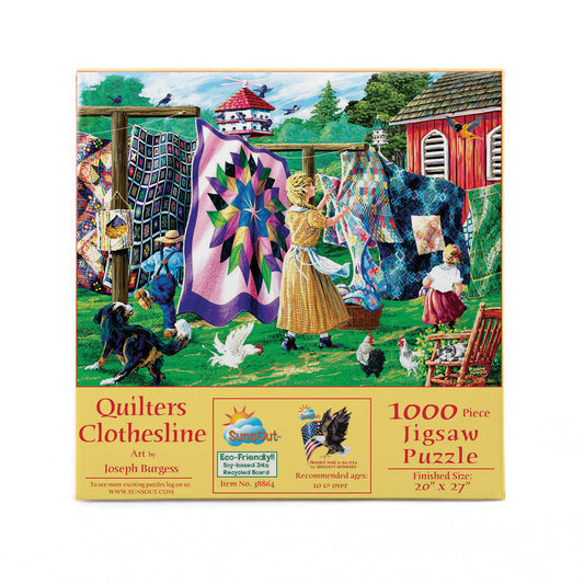 Quilter's Clothesline 1000 pc  Jigsaw Puzzle 38864