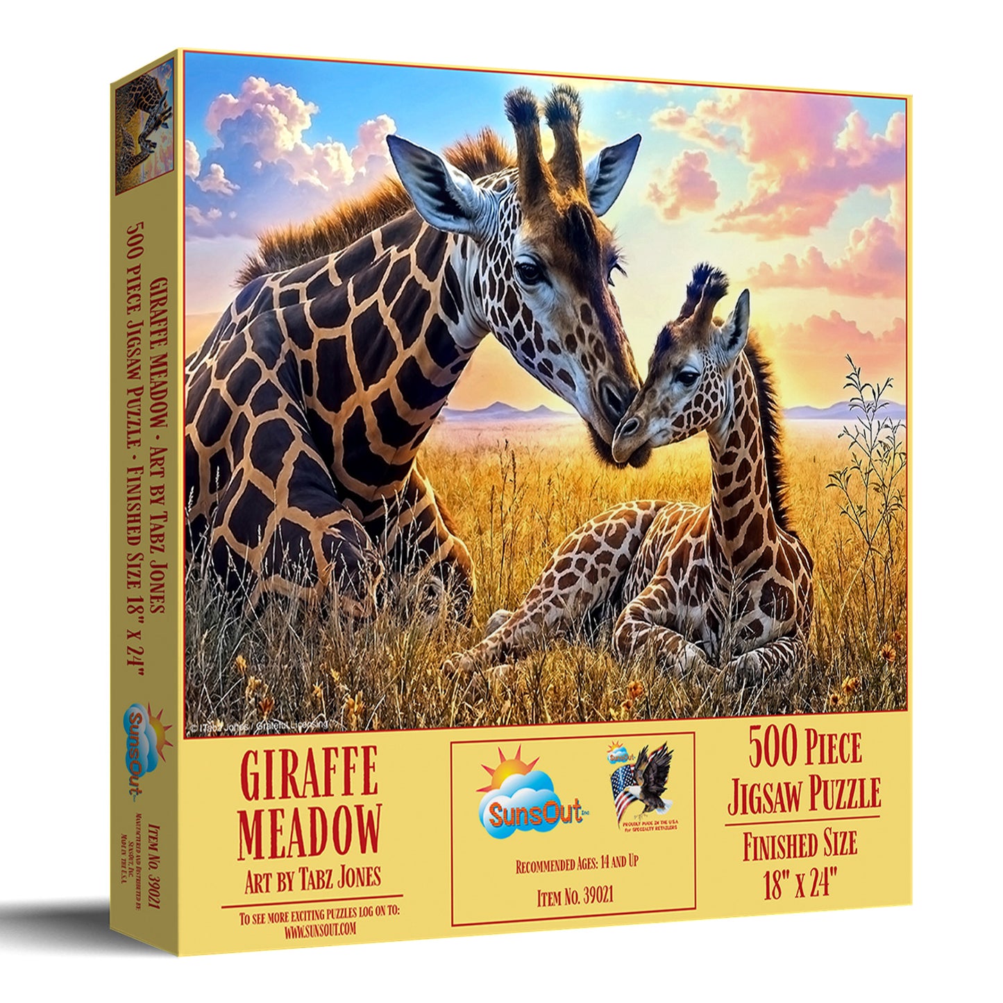 Giraffe Meadow 500 pc  Jigsaw Puzzle 39021