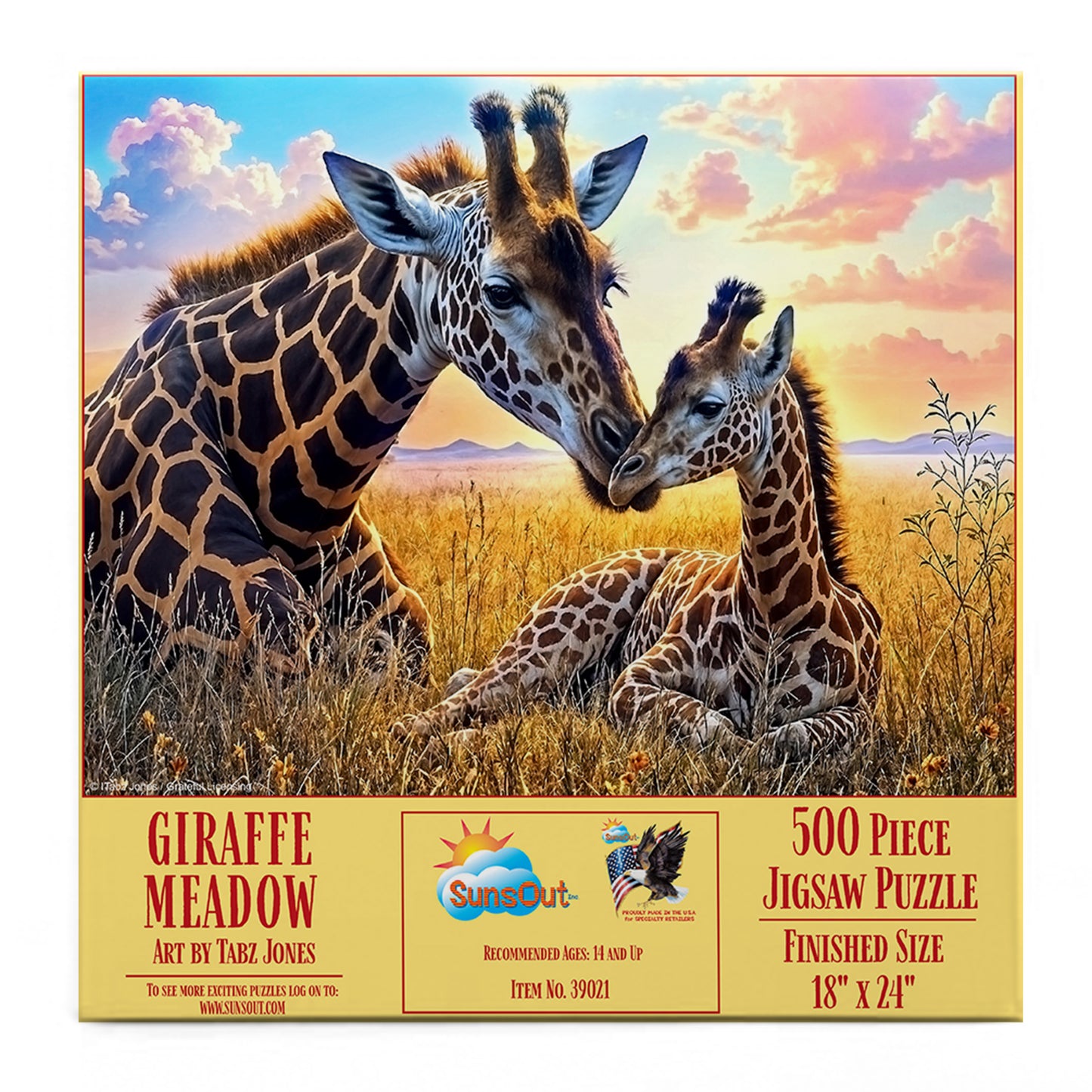 Giraffe Meadow 500 pc  Jigsaw Puzzle 39021