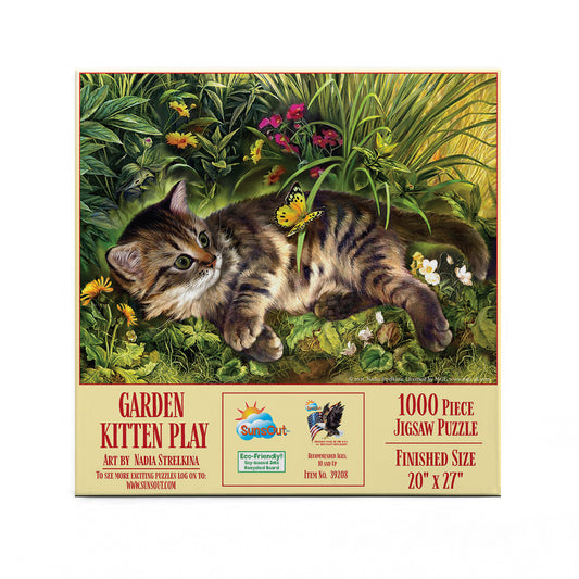 Garden Kitten Play 1000 pc  Jigsaw Puzzle 39208