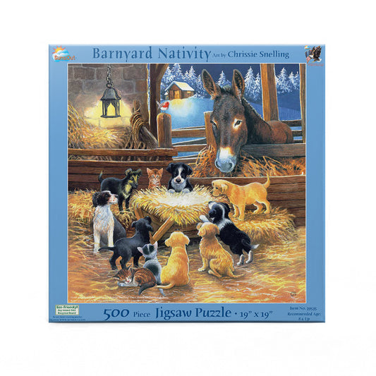 Barnyard Nativity 500 pc  Jigsaw Puzzle 39535