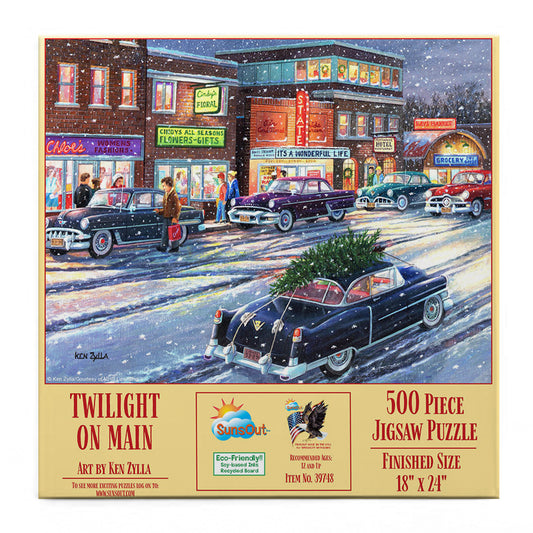 Twilight on Main 500 pc  Jigsaw Puzzle 39748