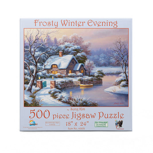 Frosty Winter Evening 500 pc  Jigsaw Puzzle 40051