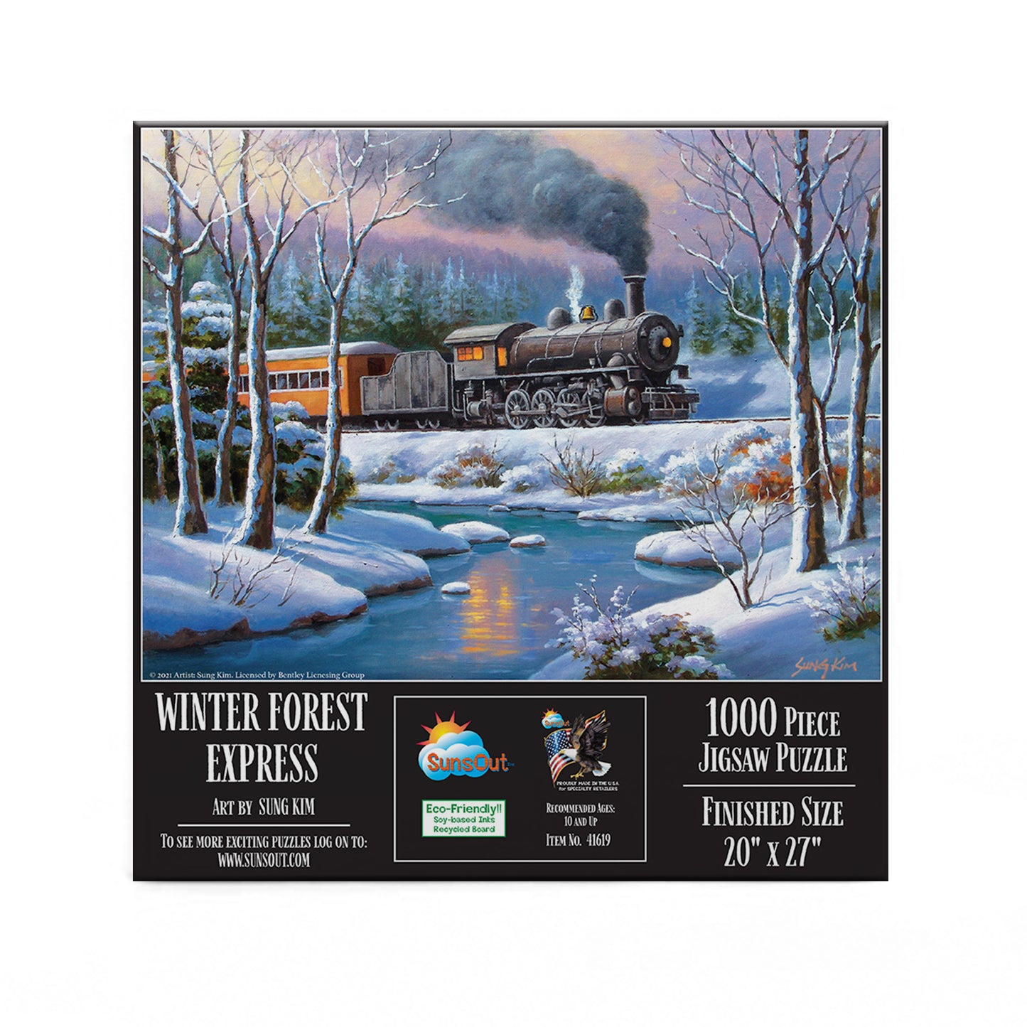 Winter Forest Express 1000 pc  Jigsaw Puzzle 41619