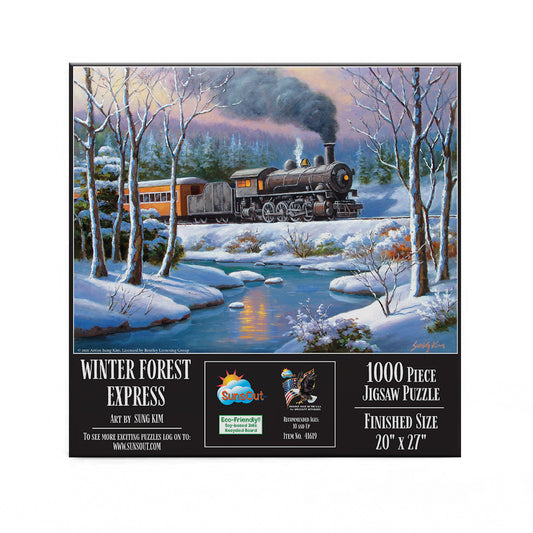 Winter Forest Express 1000 pc  Jigsaw Puzzle 41619