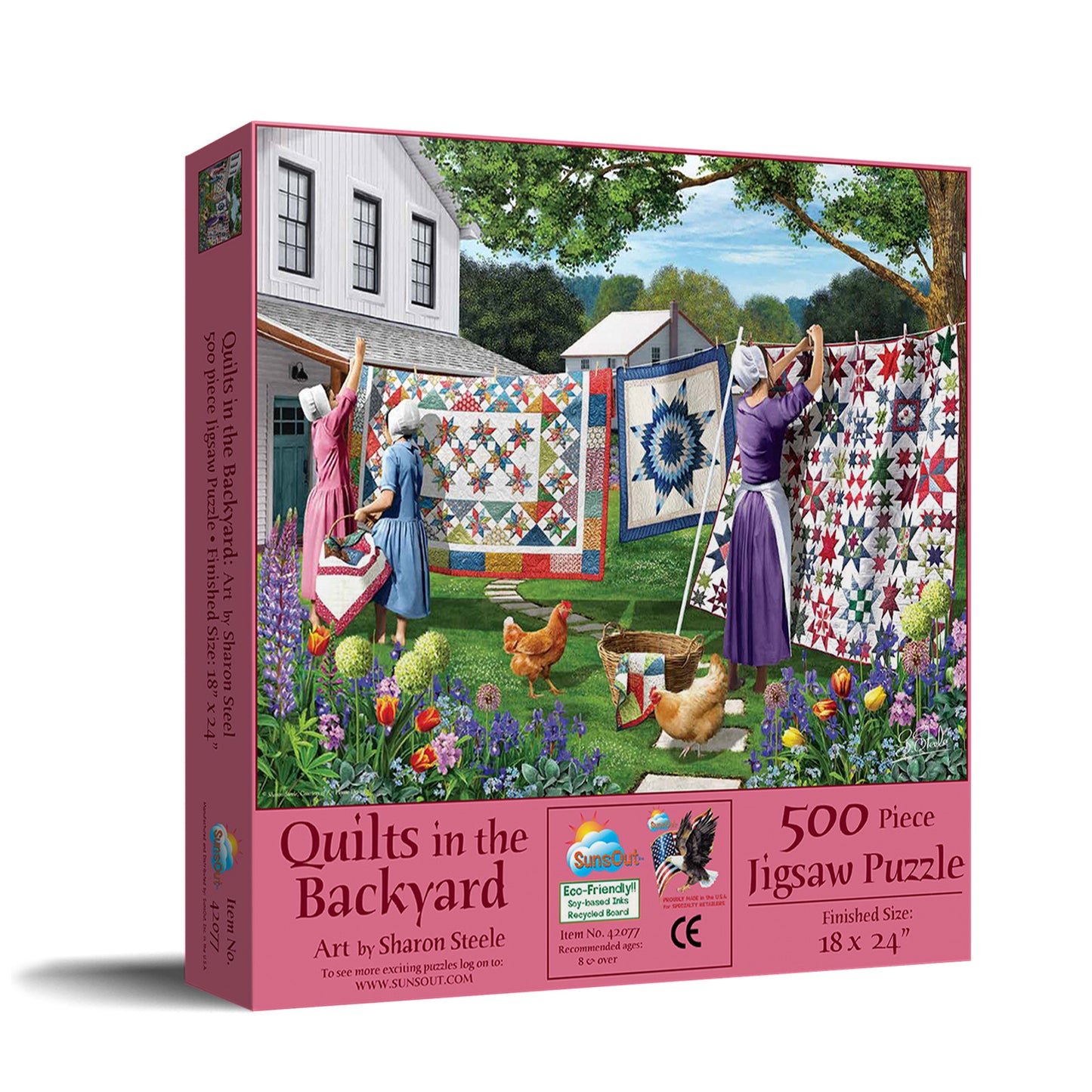 Quilts in the Backyard 500 pc  Jigsaw Puzzle 42077